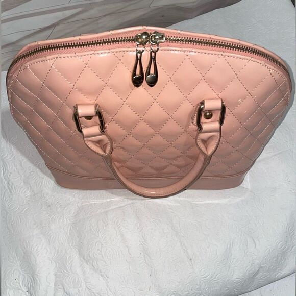 Scarleton Quilted Diamond Stitch Satchel Pink Medium - Picture 5 of 12